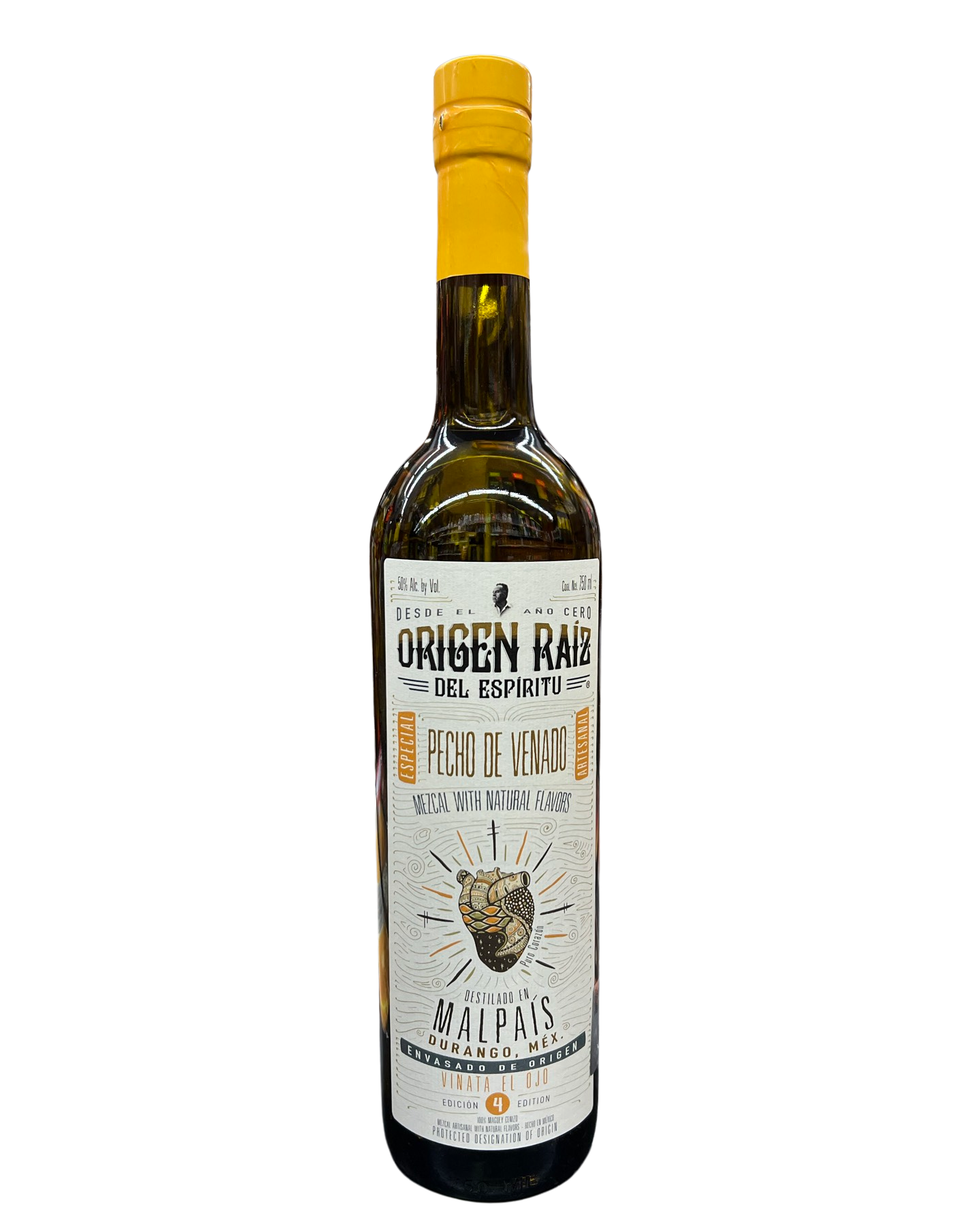 Origen Raiz del Espiritu Cenizo Mezcal con Pecho de Venado