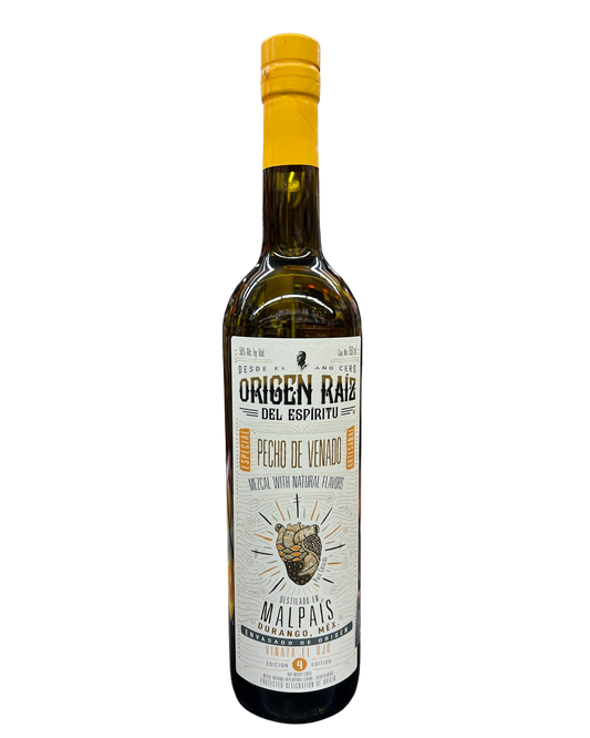 Origen Raiz del Espiritu Cenizo Mezcal con Pecho de Venado