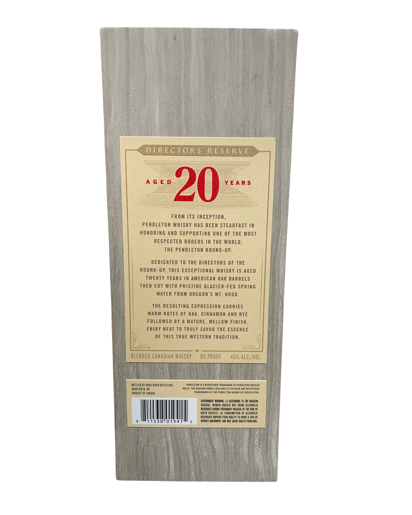Pendleton Director's Reserve 20 Year Old Blended Canadian Whisky 750ml