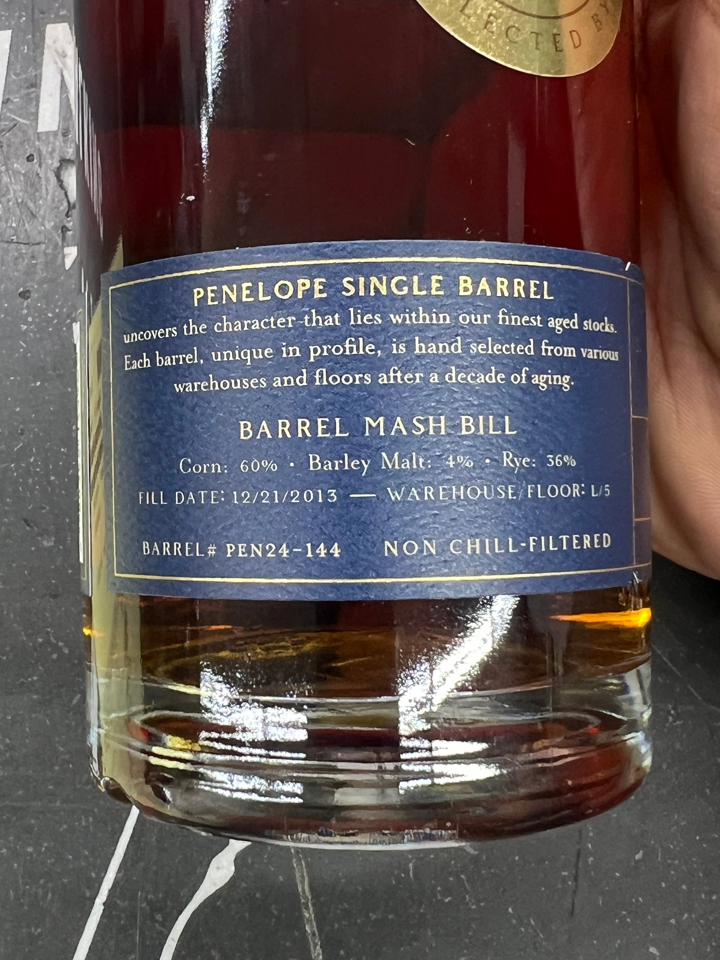 Penelope 10 Year Estate Collection 113 Proof Single Barrel Bourbon Whiskey