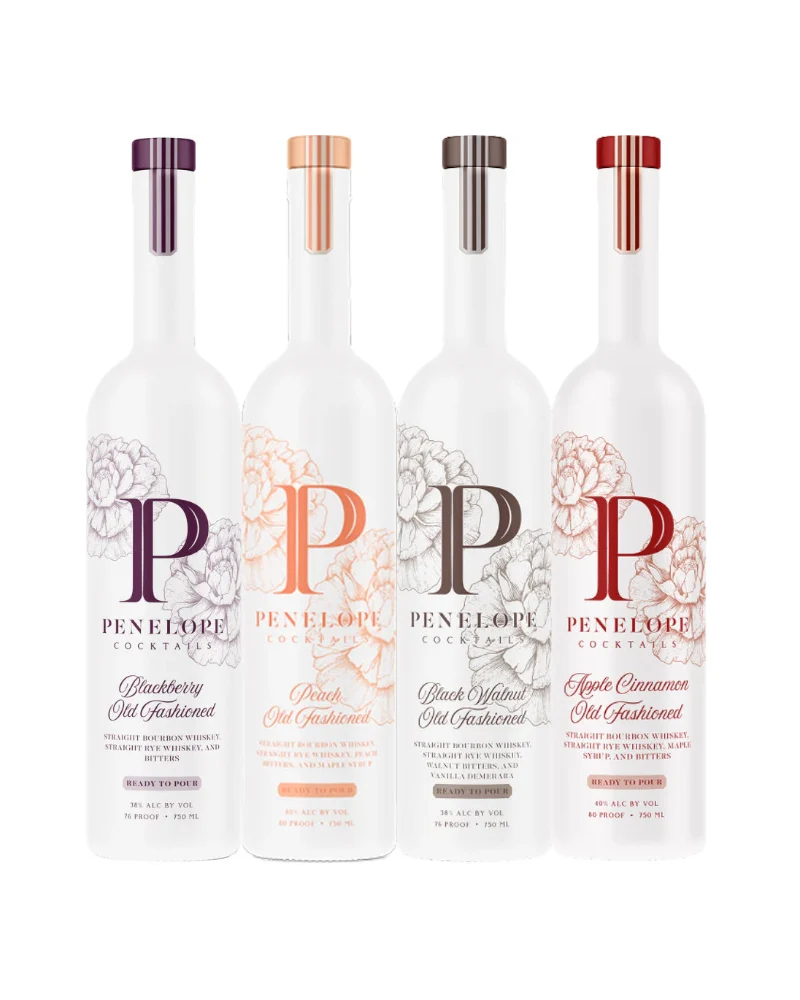 Penelope Cocktails Tetrad Old Fashioned Bourbon Collection 4-Pack