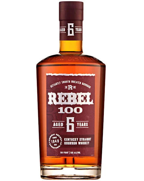 Rebel 100 6 Year Old Straight Bourbon Whiskey 750ml