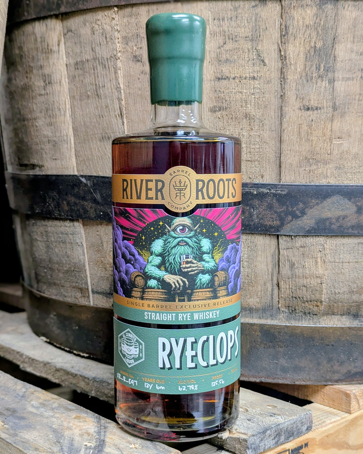 River Roots Barrel 12.5 Year Old  Single Barrel Ryeclops #XR-R-E97 El Cerrito Liquor Store Pick Whiskey 750ml