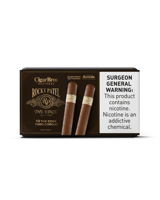 Rocky Patel The Edge Toro Corojo Cigar With Personal Humidor by CigarBros (Box of 10)