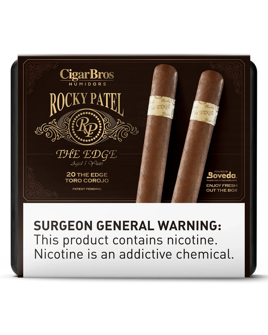 Rocky Patel The Edge Toro Corojo Cigar With Personal Humidor by CigarBros (Box of 20)