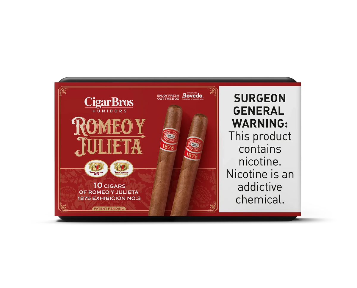 Romeo Y Julieta 1875 Exhibicion No. 3 Cigar With Personal Humidor by CigarBros (Box of 10)