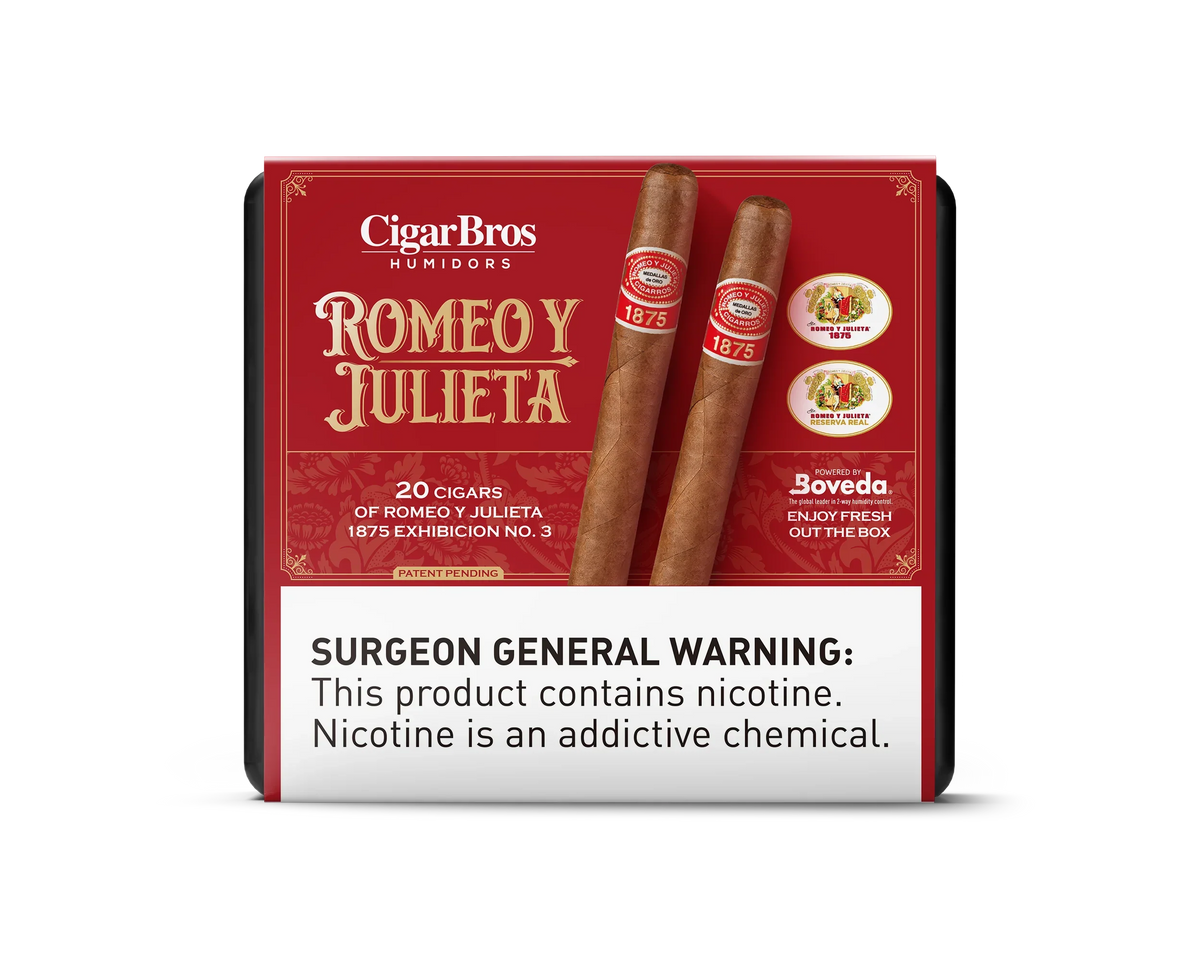 Romeo Y Julieta 1875 Exhibicion No. 3 Cigar With Personal Humidor by CigarBros (Box of 20)