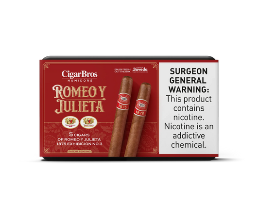 Romeo Y Julieta 1875 Exhibicion No. 3 Cigar With Personal Humidor by CigarBros (Box of 5)