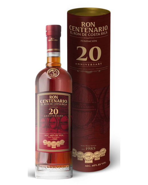 Ron Centenario Fundacion XX 20 Aniversario Rum 750ml