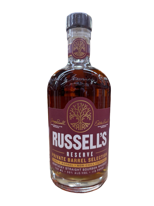 Russell’s Reserve 9 Year Old El Cerrito Liquor × Jazzy’s Wine Store Pick Private Barrel Selection Warehouse CN-E Barrel #25-1326 Kentucky Straight Bourbon Whiskey 750ml