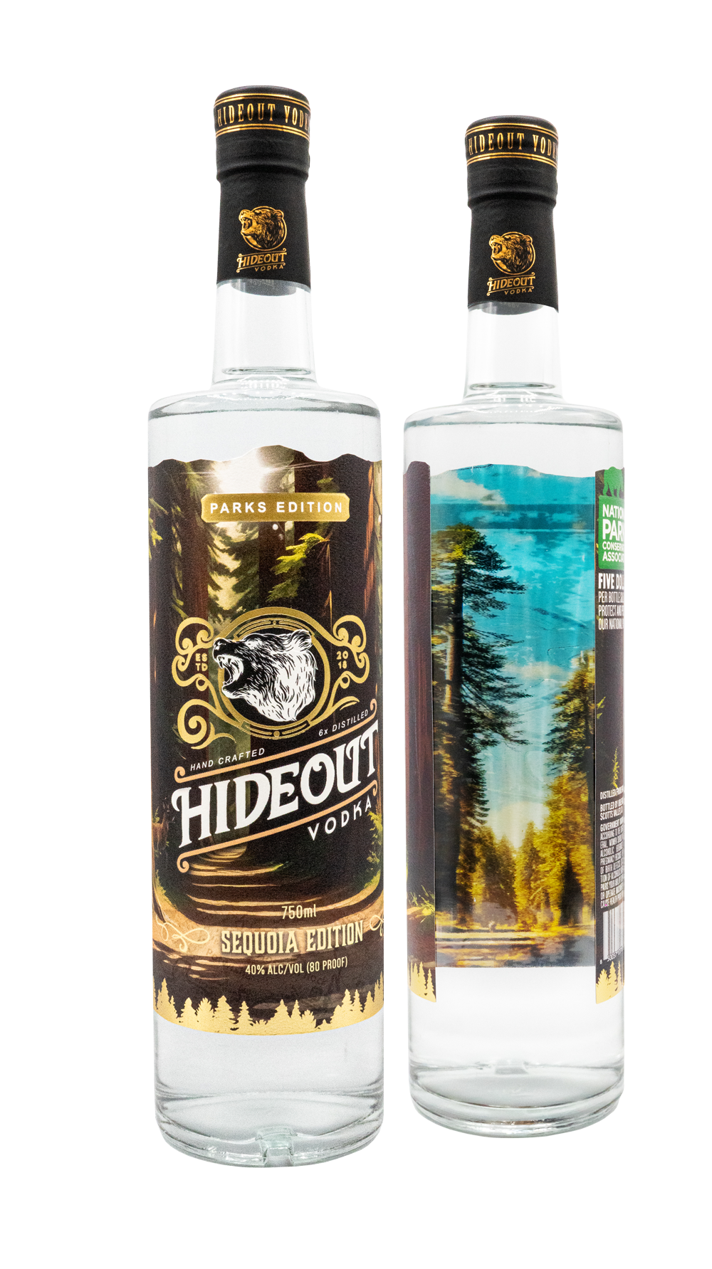 Hideout Vodka National Parks Edition Full Set 3-Pack Bundle