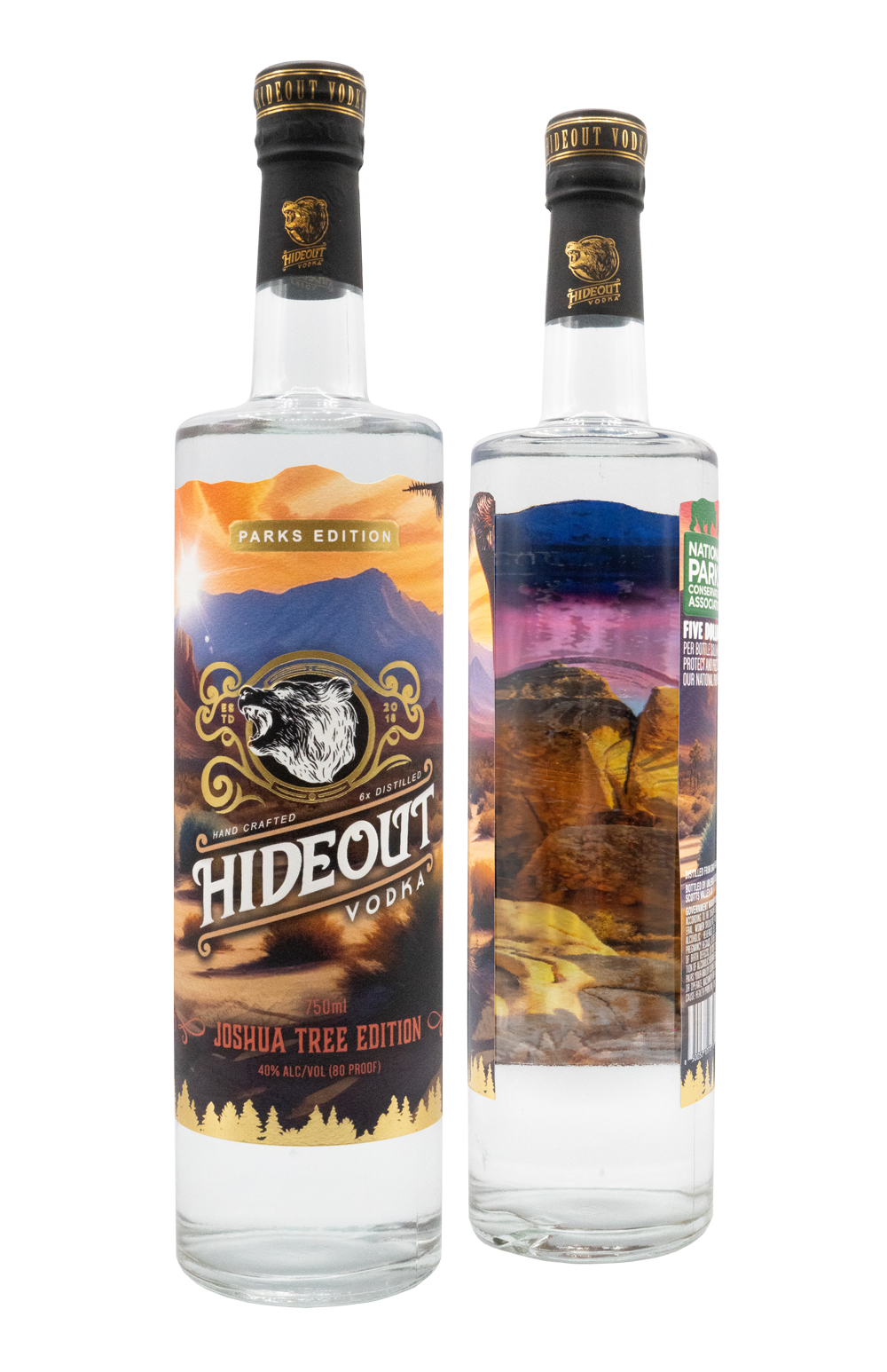 Hideout Vodka National Parks Edition Full Set 3-Pack Bundle