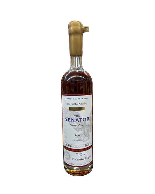 Senator 6 Year Barrel Proof El Cerrito Liquor Store Pick Straight Rye Whiskey