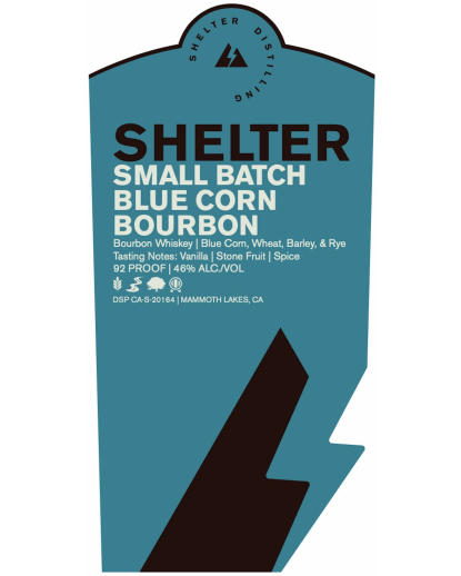 Shelter Distilling Small Batch Blue Corn Bourbon Whiskey 750ml