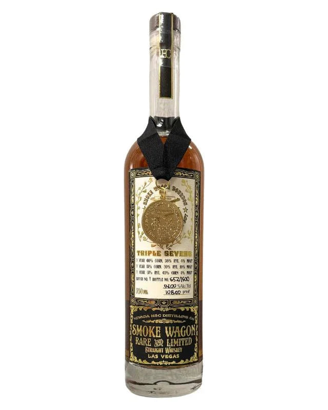 Smoke Wagon Rare and Limited Triple Sevens 7 Year Old Batch 1 Straight Bourbon Whiskey 750ml