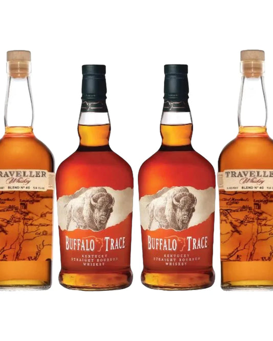 Traveller Whiskey & Buffalo Trace Bourbon Bundle (4 Pack)