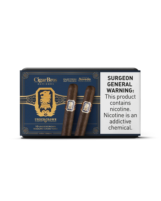 UnderCrown Maduro Gran Toro Cigar With Personal Humidor by CigarBros (Box of 10)