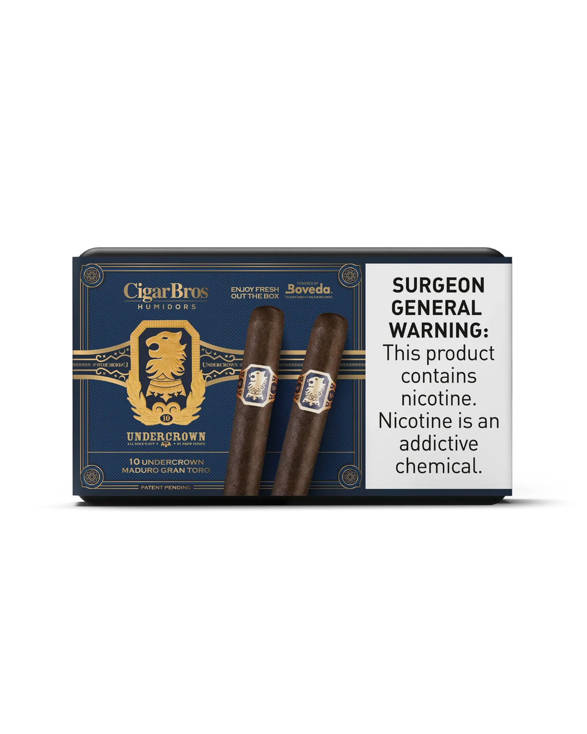 UnderCrown Maduro Gran Toro Cigar With Personal Humidor by CigarBros (Box of 10)