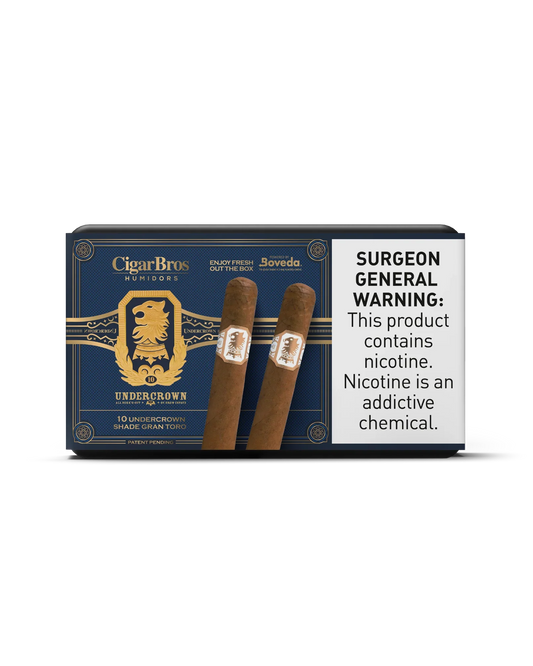UnderCrown Shade Gran Toro Cigar With Personal Humidor by CigarBros (Box of 10)