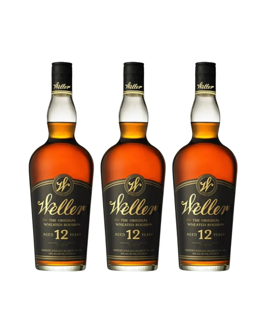 W. L. Weller 12 Year Old Kentucky Straight Wheated Bourbon Whiskey Bundle 750ml 3-Pack