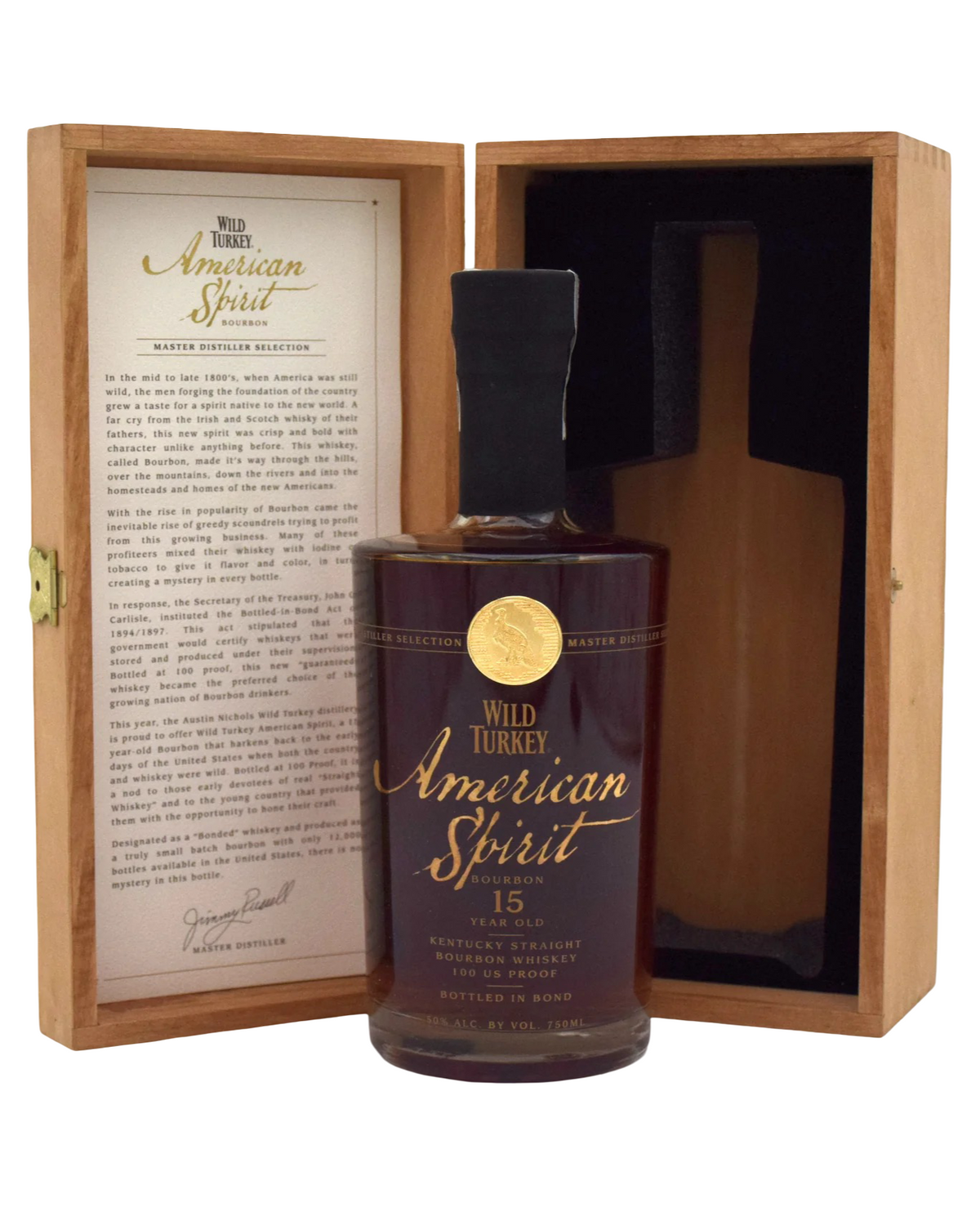 Wild Turkey American Spirit 15 Year Old Kentucky Straight Bourbon Whiskey 750ml