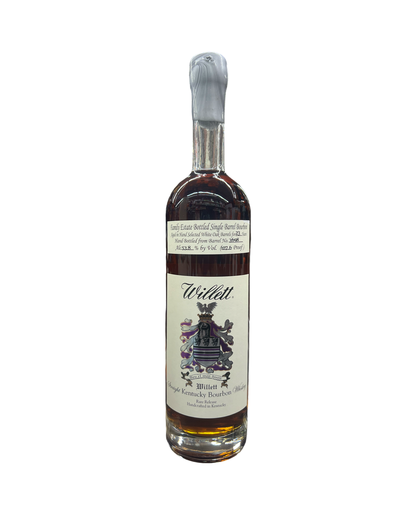 Willett Family Estate Bottled Single Barrel 23 Year Old Barrel No. 3698 Kentucky Straight Bourbon Whiskey