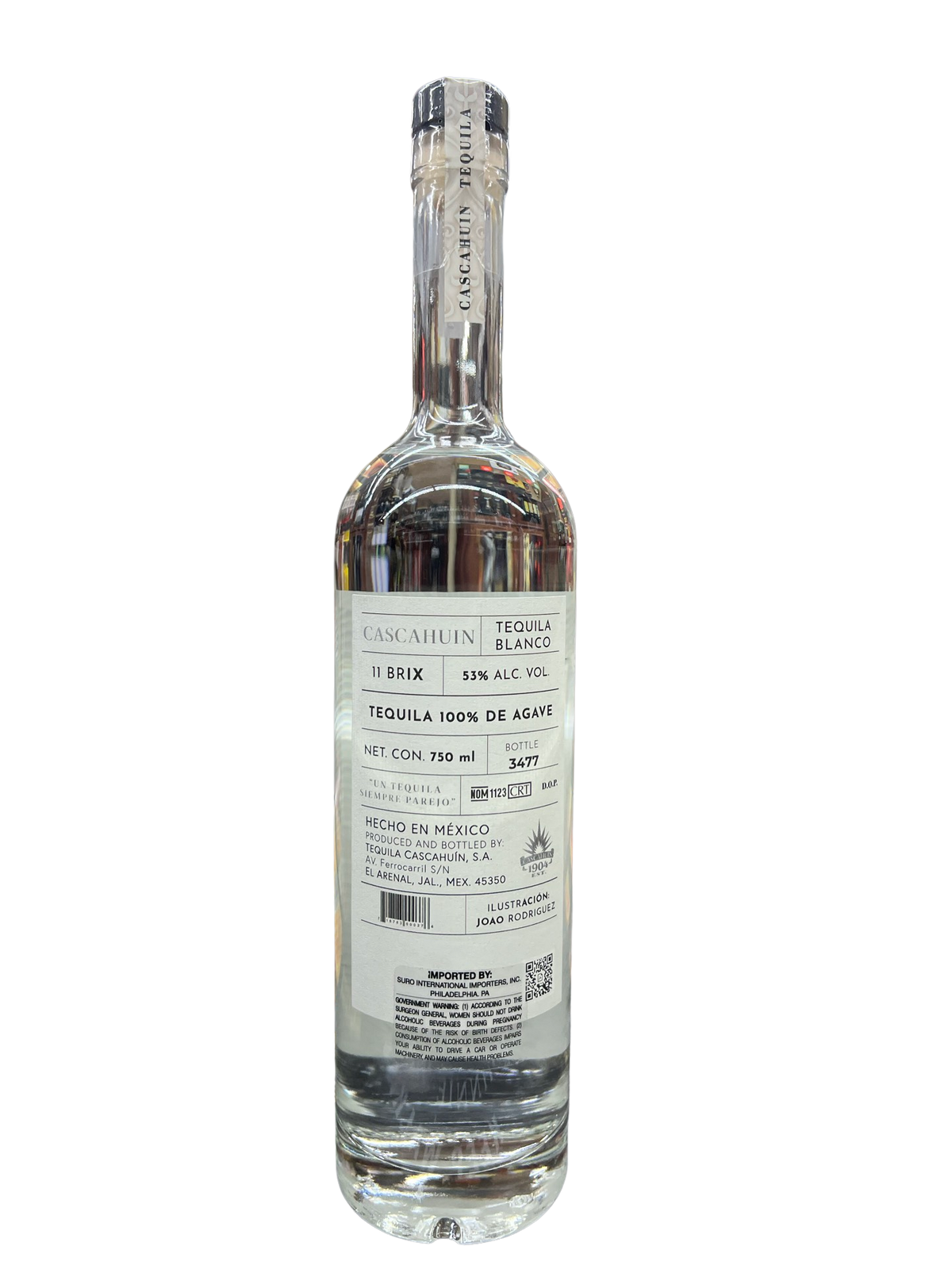 Cascahuín 11 Brix Blanco Tequila 750ml