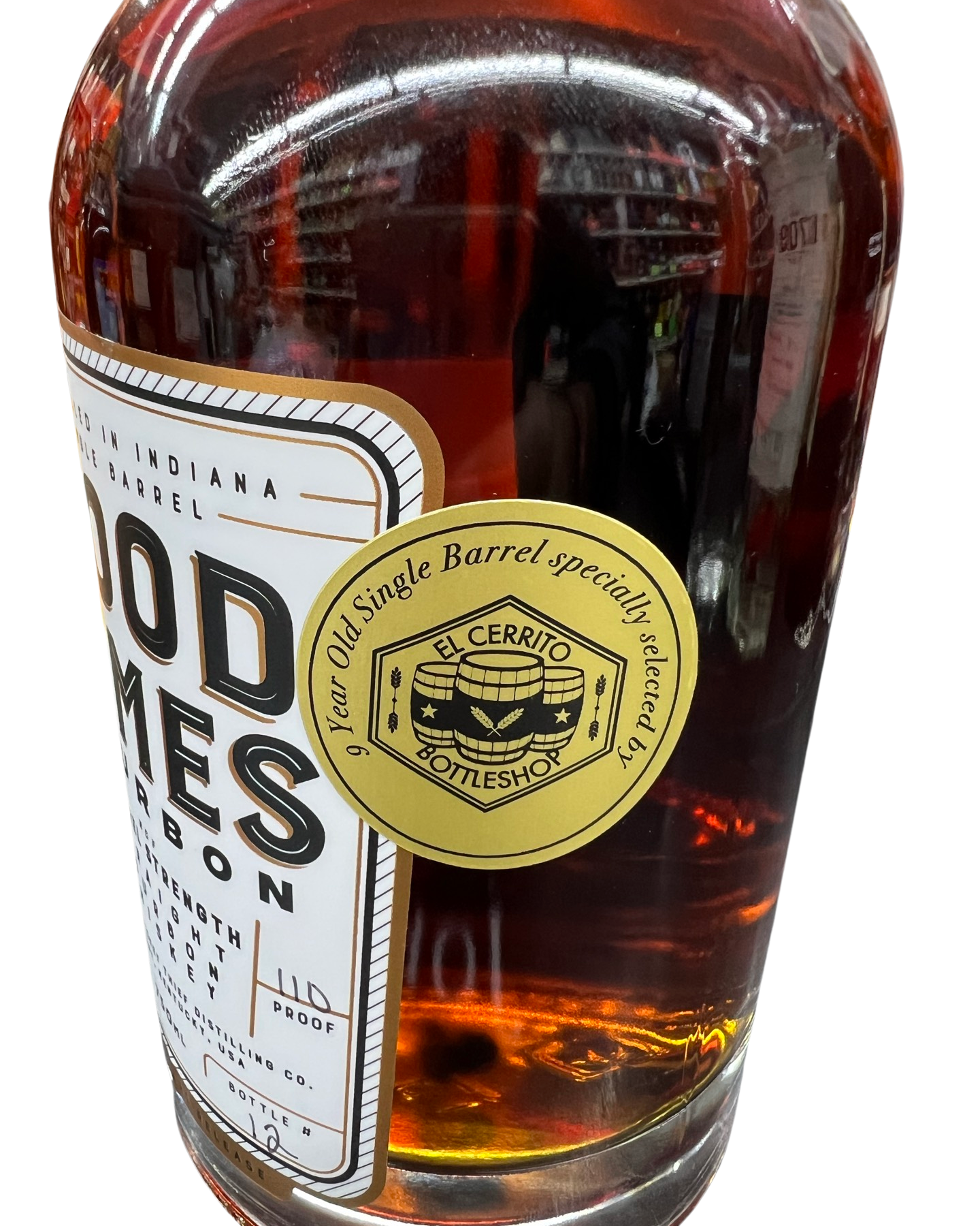 Good Times 9 Year Old EL Cerrito Liquor Store Single Barrel Bourbon Whiskey Pick 750ml