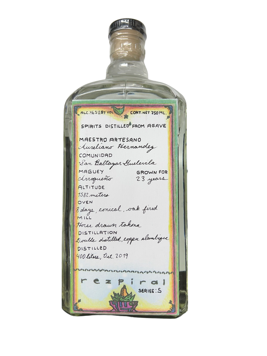 Rezpiral Aureliano Hernandez Martinez Arroqueno Agave Spirit 750ml