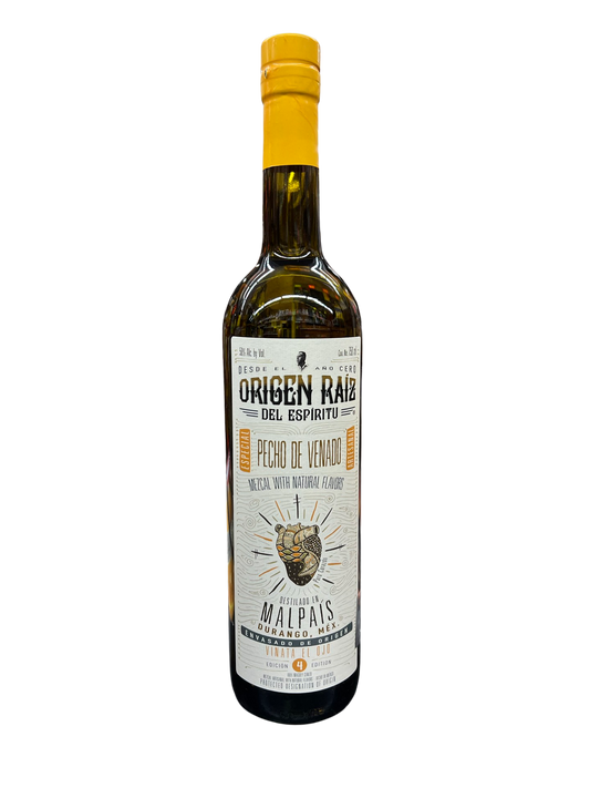 Origen Raiz del Espiritu Cenizo Mezcal con Pecho de Venado