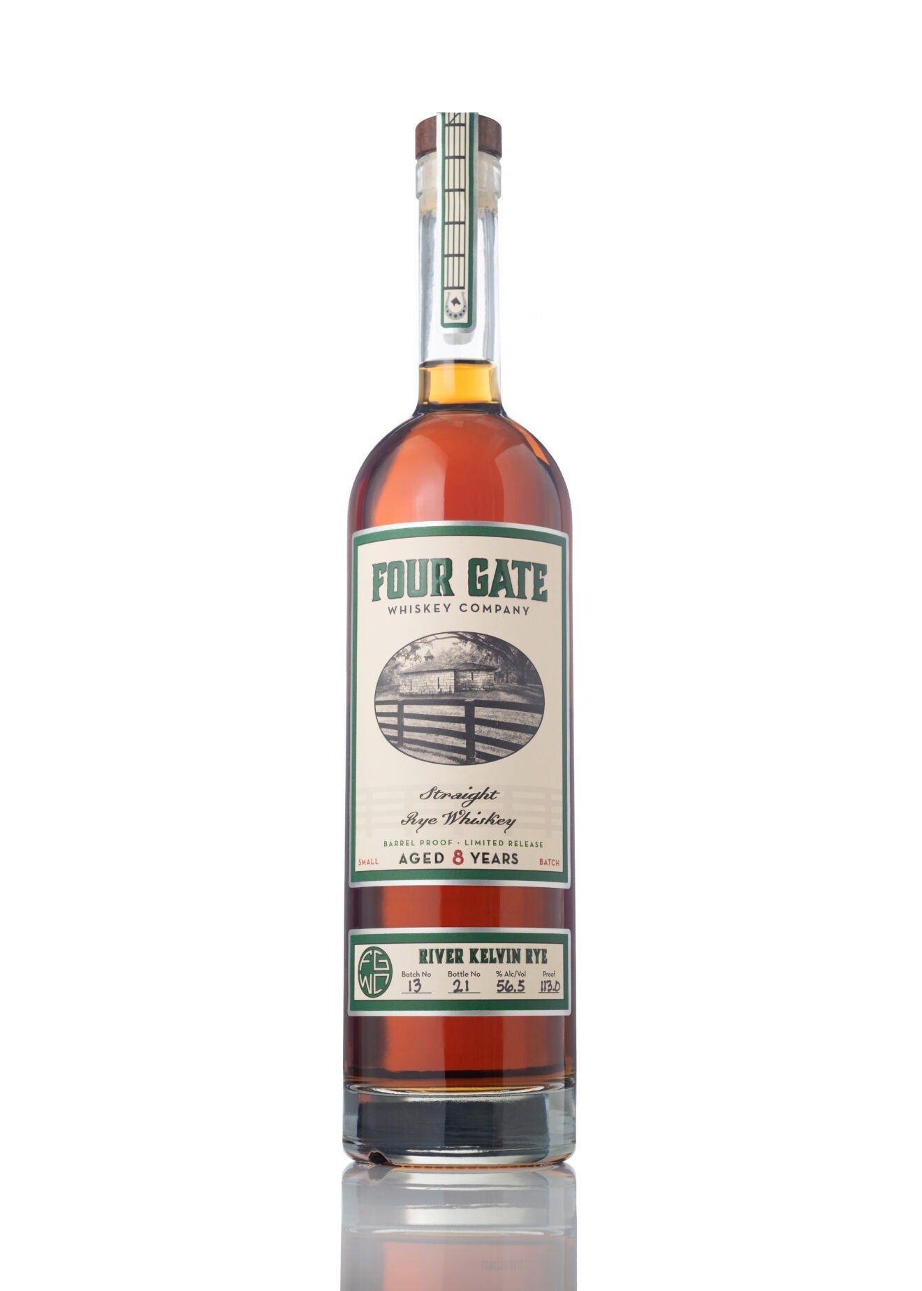 Four Gate River Kelvin 8 Year Old Straight Rye Whiskey 750ml