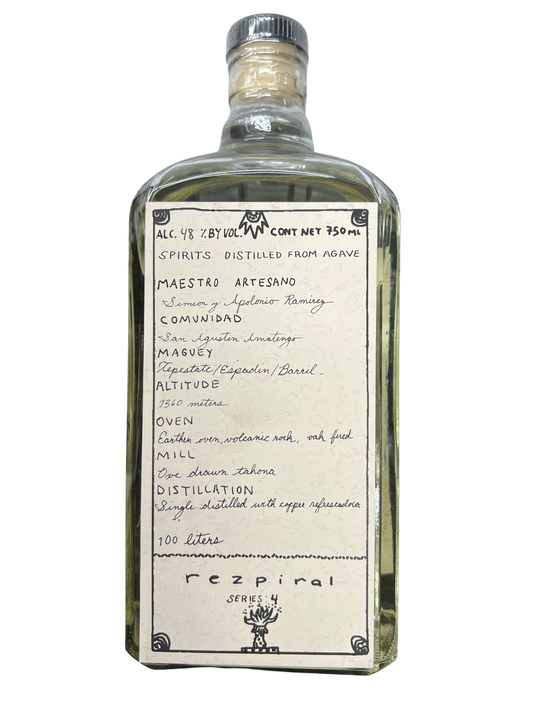 Rezpiral Simeon & Apolonio Ramierez Barril, Espadin & Tepextate Ensamble Agave Spirit 750ml