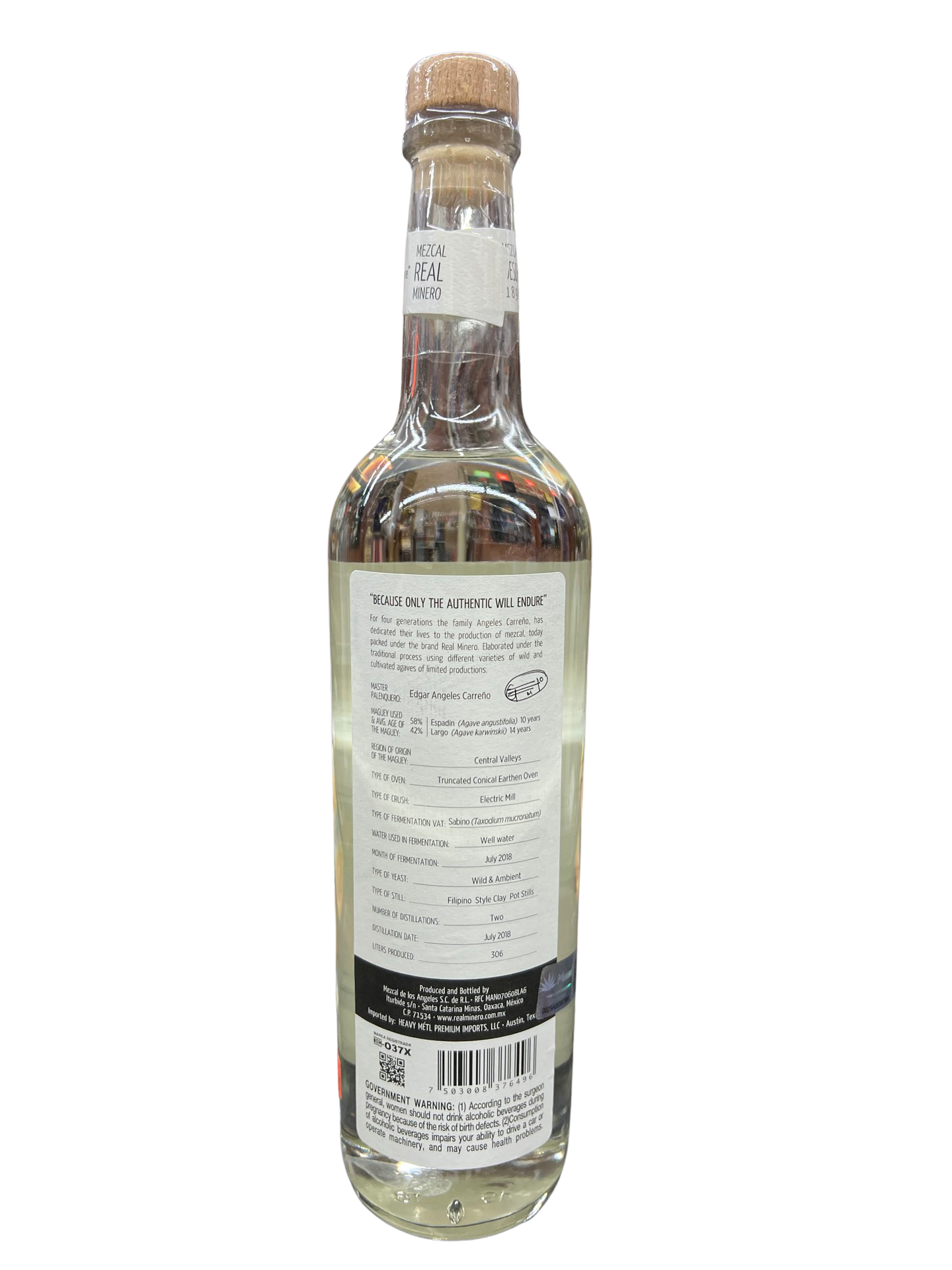 Real Minero Espadin Largo Mezcal 750ml