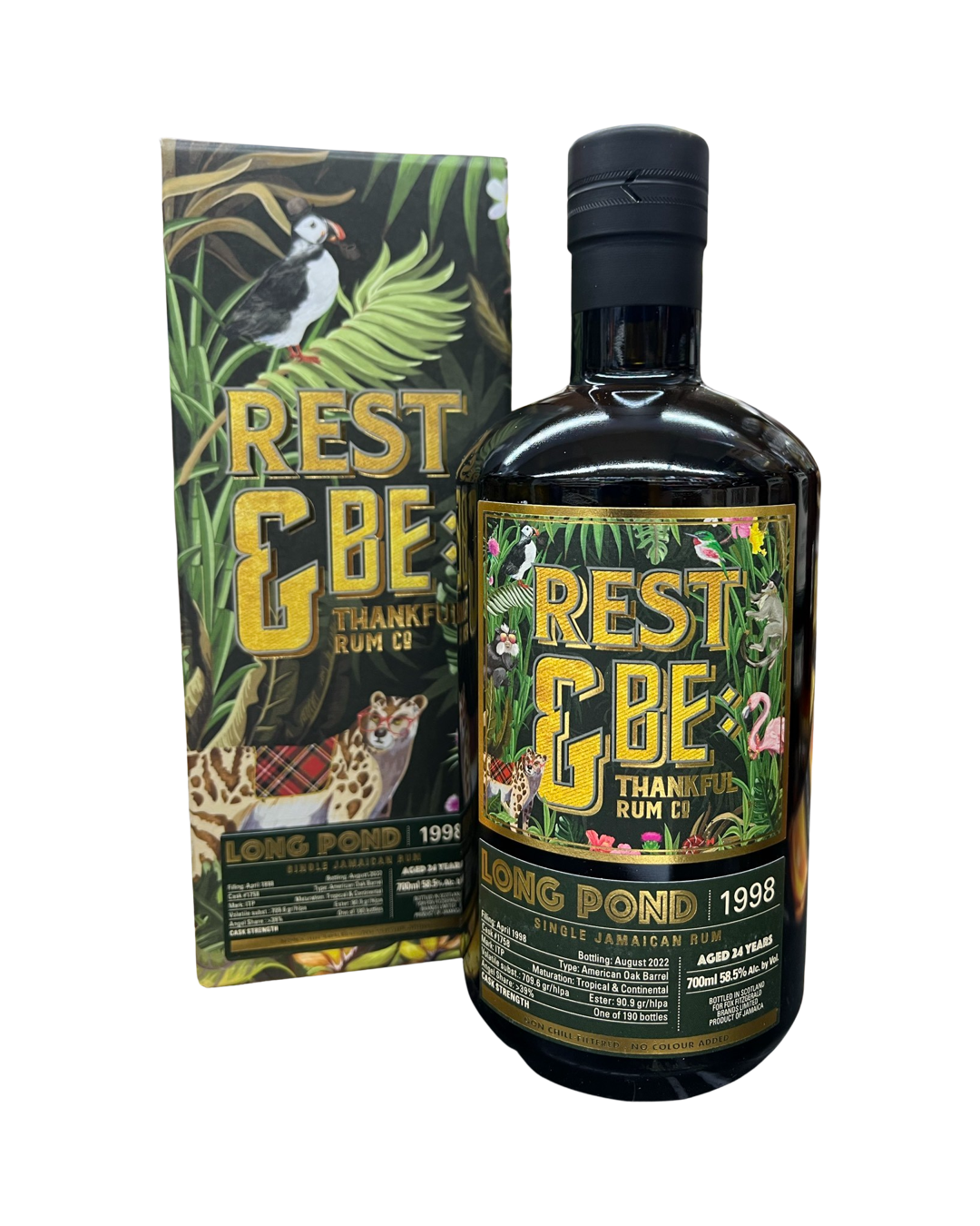1998 Rest & Be Thankful 24 Year Old Long-Pond Single Cask Rum 700ml