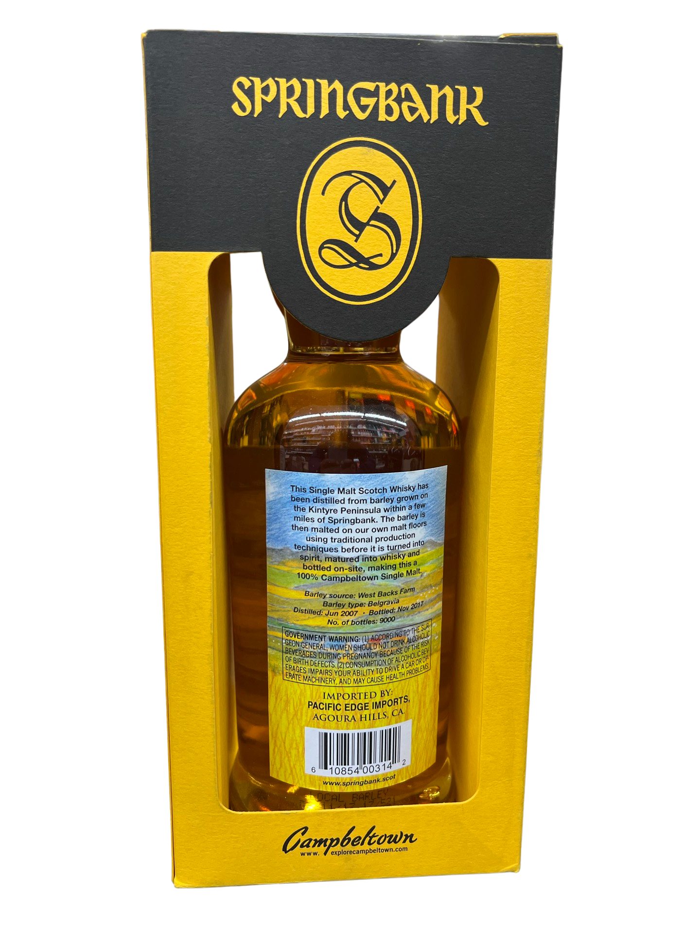2017 Springbank Local Barley 10 Year Old Single Malt Scotch Whisky