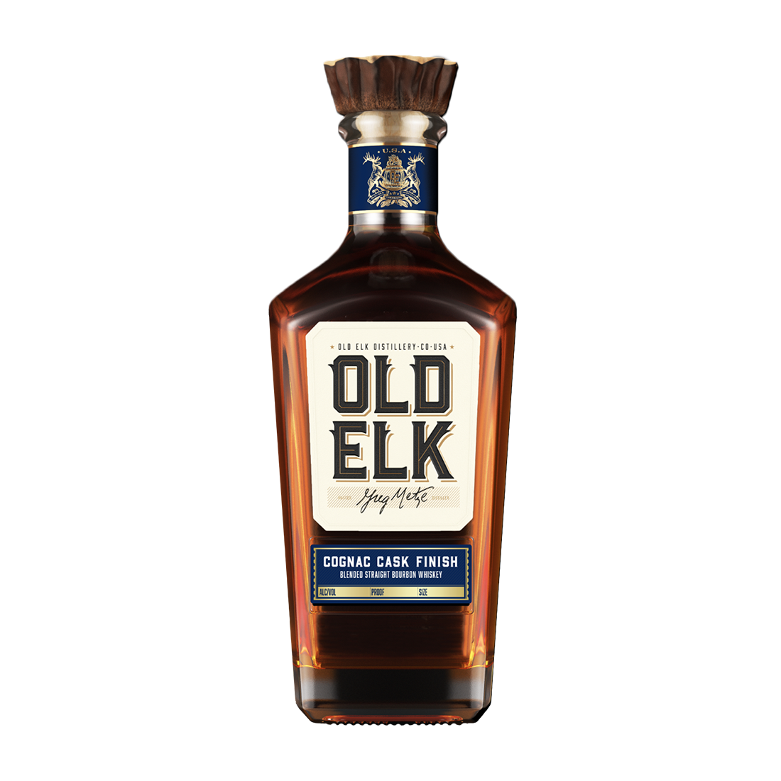 Old Elk Cognac Cask Finished Blended Straight Bourbon Whiskey 750ml