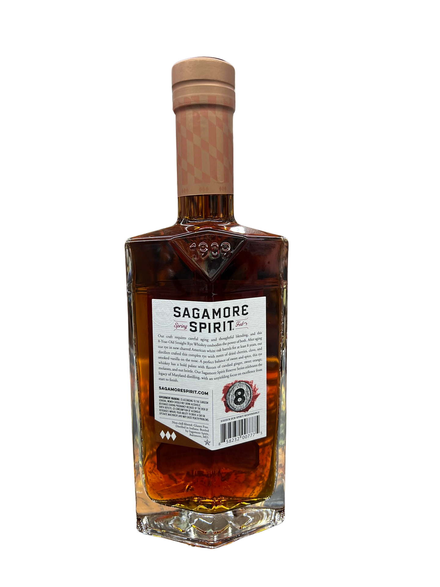 Sagamore Spirit 8 Year Old Rye Whiskey 750ml