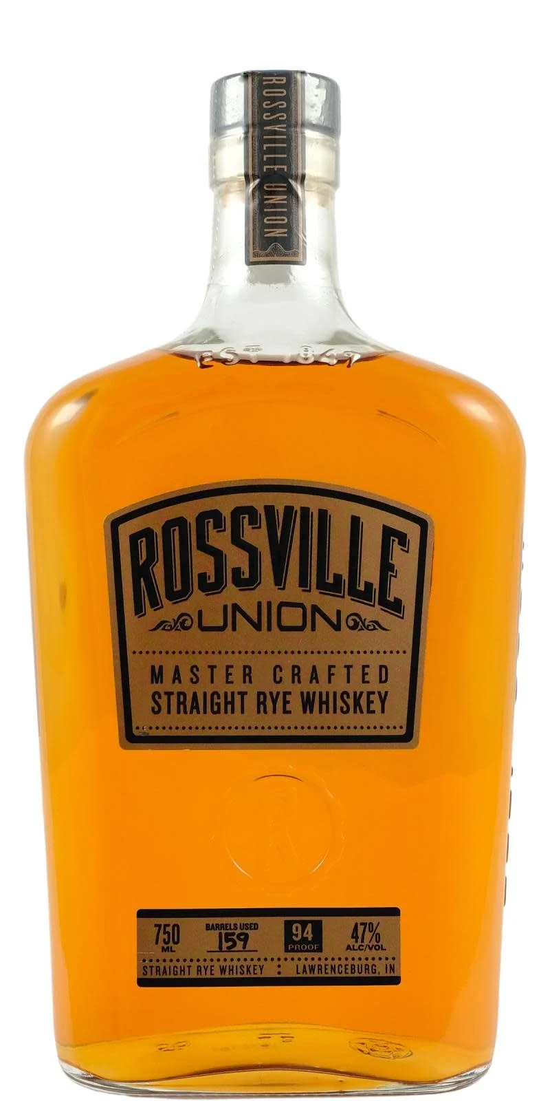 Rossville Union Master Crafted Private Selection Single Barrel Straight Rye Whiskey