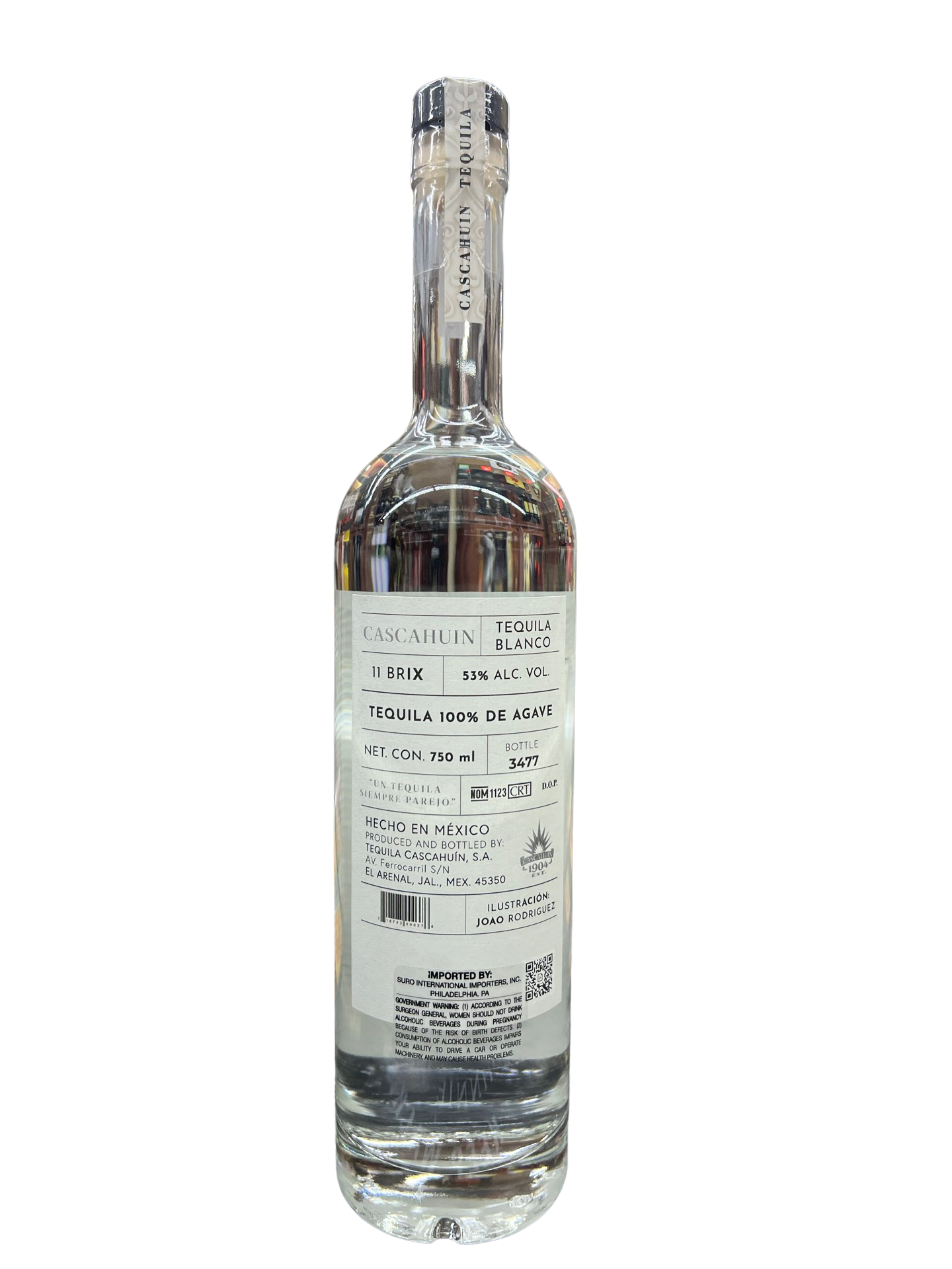 Cascahuín 11 Brix Blanco Tequila 750ml