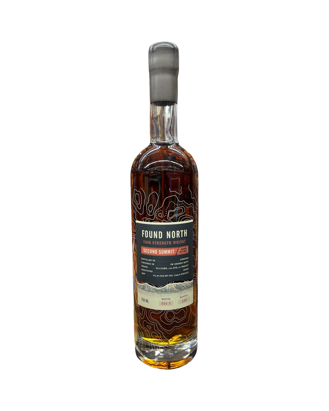 Found North 18 Year Old Second Summit PX Sherry Finished Batch 6 Barrel Strength Unchillfiltered Canadian Whisky 750ml