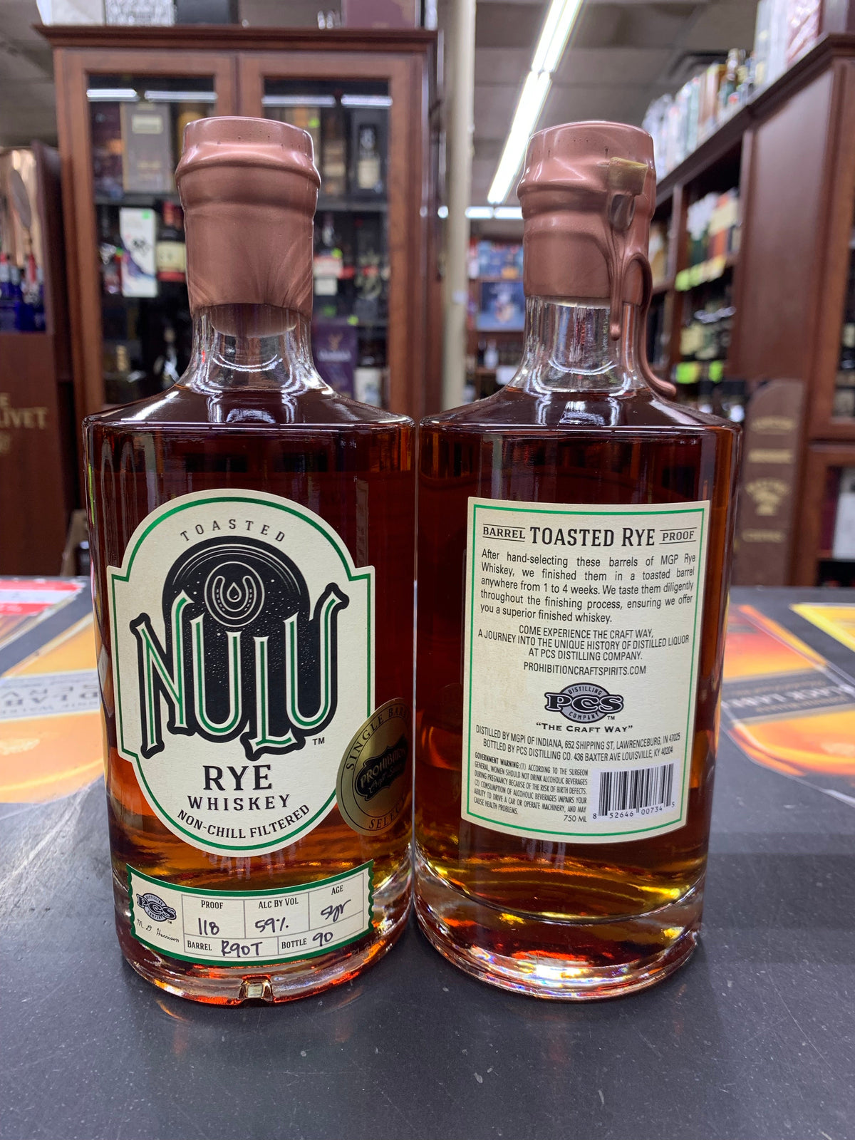 Nulu Toasted Single Barrel Rye Whiskey 750ml