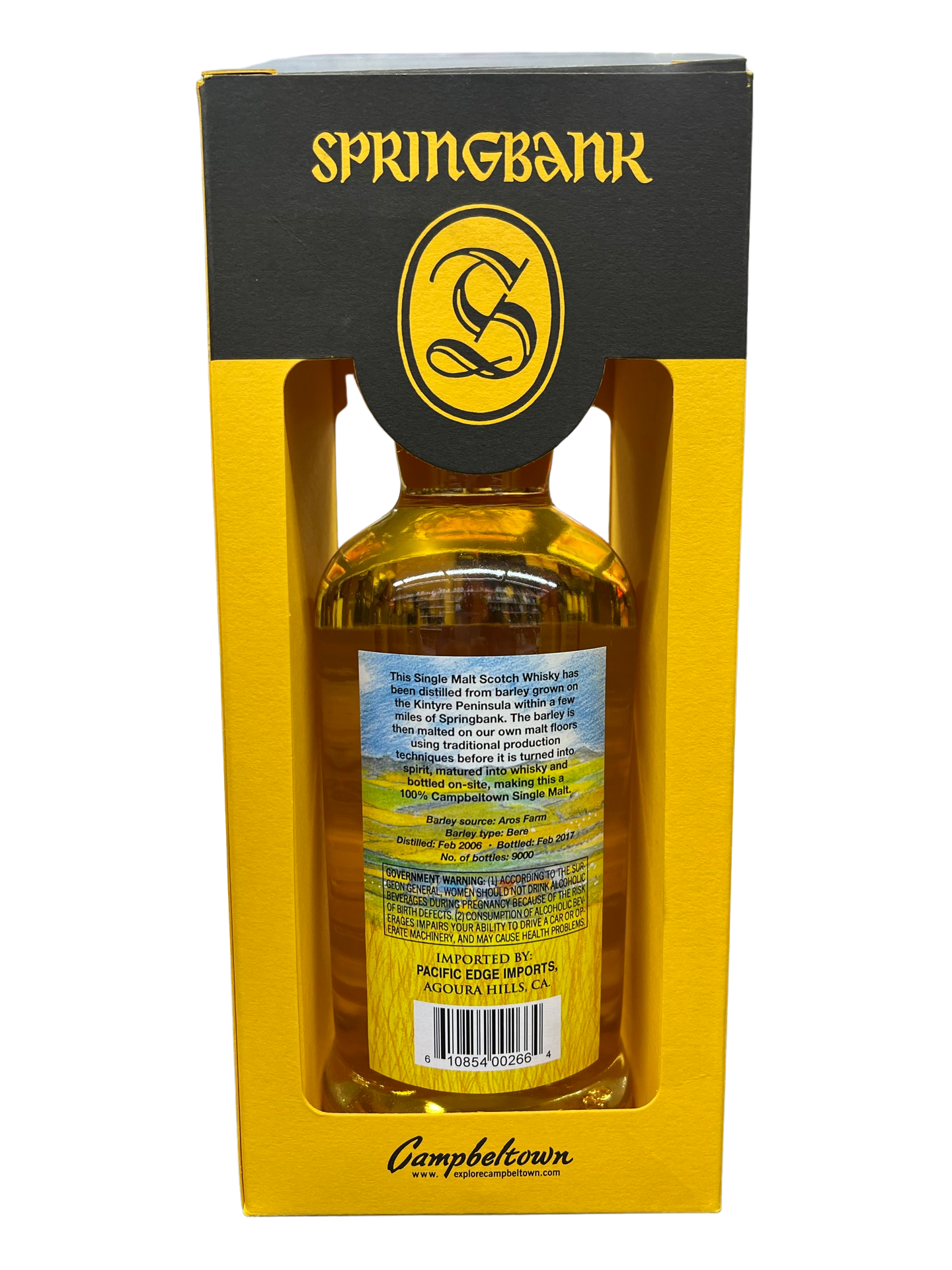 2017 Springbank 11 Year Old Local Barley Single Malt Scotch Whisky 750ml