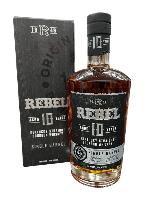 Rebel Yell 10 Year Old Single Barrel Kentucky Straight Bourbon Whiskey 750ml