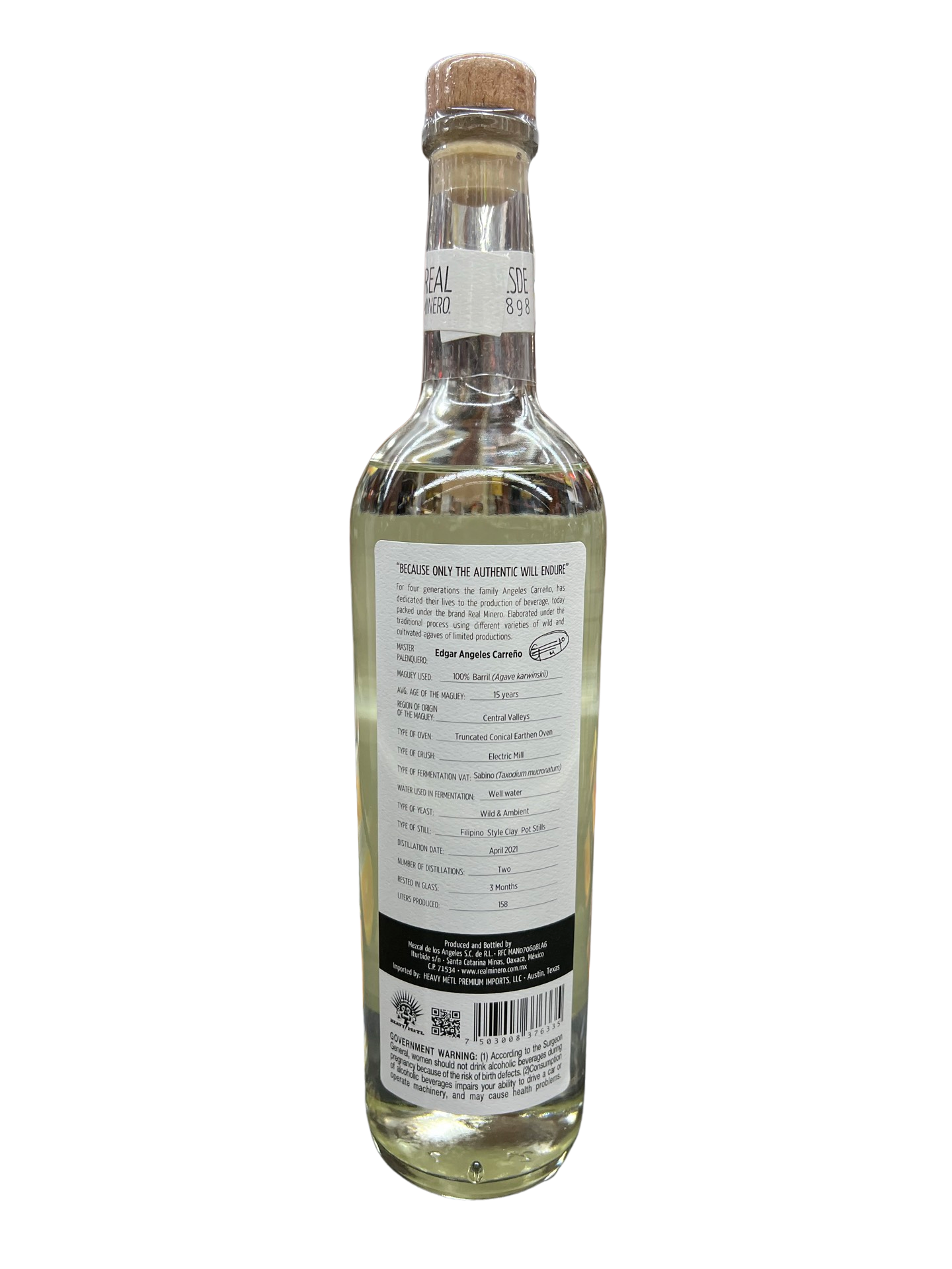 Real Minero Barril Mezcal 750ml