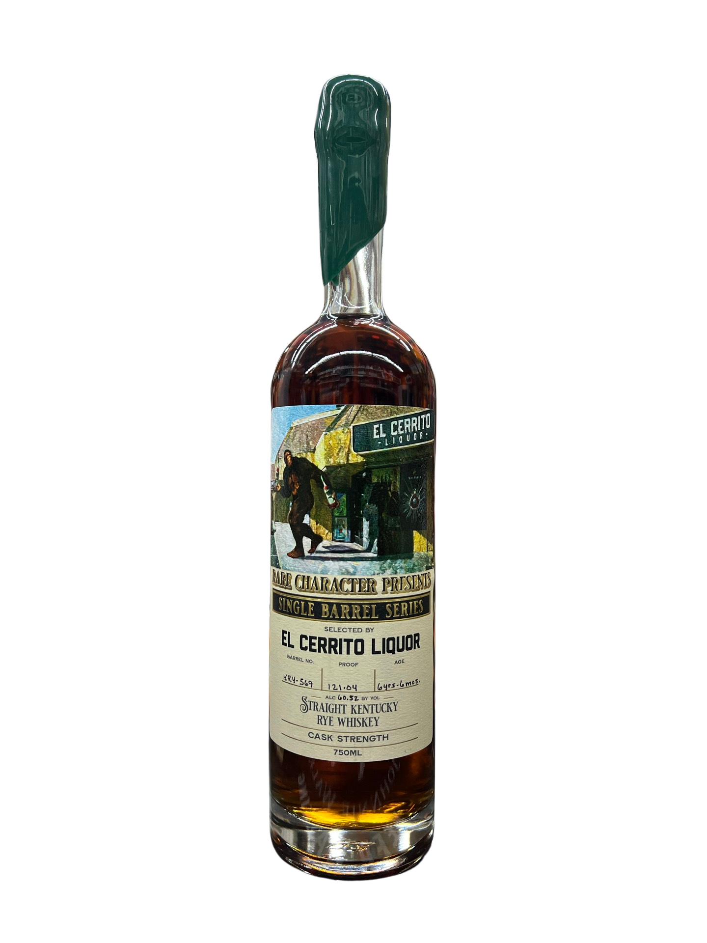 Rare Character Single Barrel Selected By EL Cerrito Liquor Store Pick Straight Kentucky Rye Whiskey 750ml