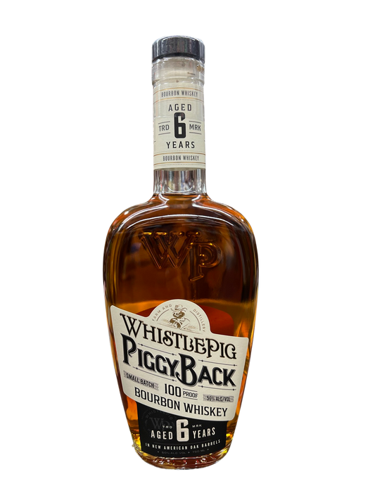 WhistlePig Piggy Back 6 Year Old Straight Bourbon Whiskey 750ml