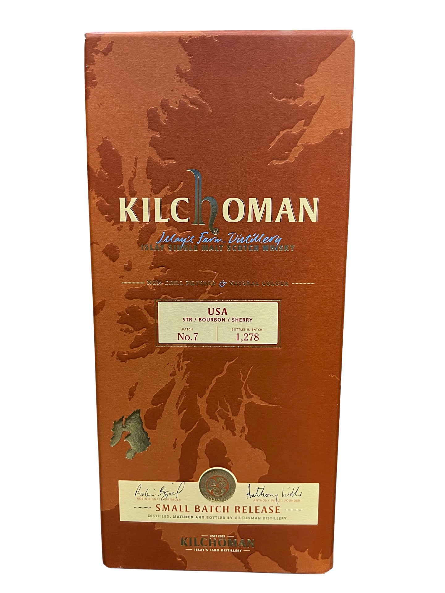 Kilchoman USA STR/Bourbon/Sherry No.7 Small Batch Release Single Malt Scotch Whisky 750ml