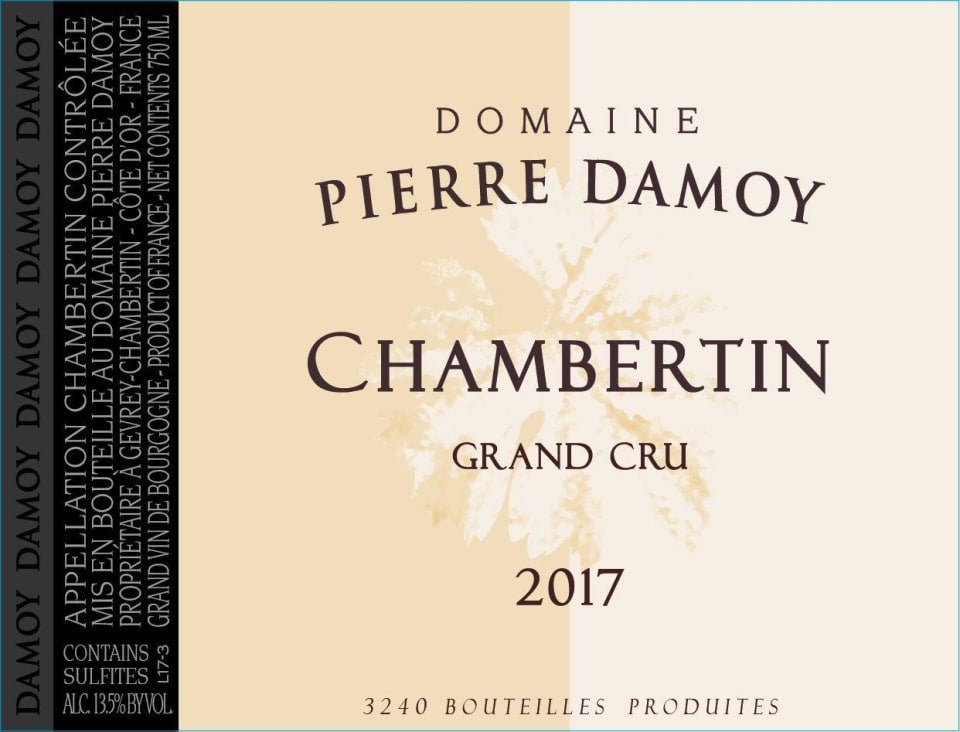 2017 Domaine Pierre Damoy Chambertin Grand Cru Red Wine