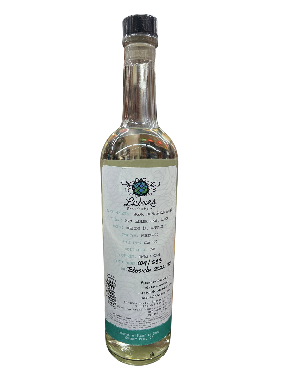 Lalocura Tobasiche Mezcal 750ml
