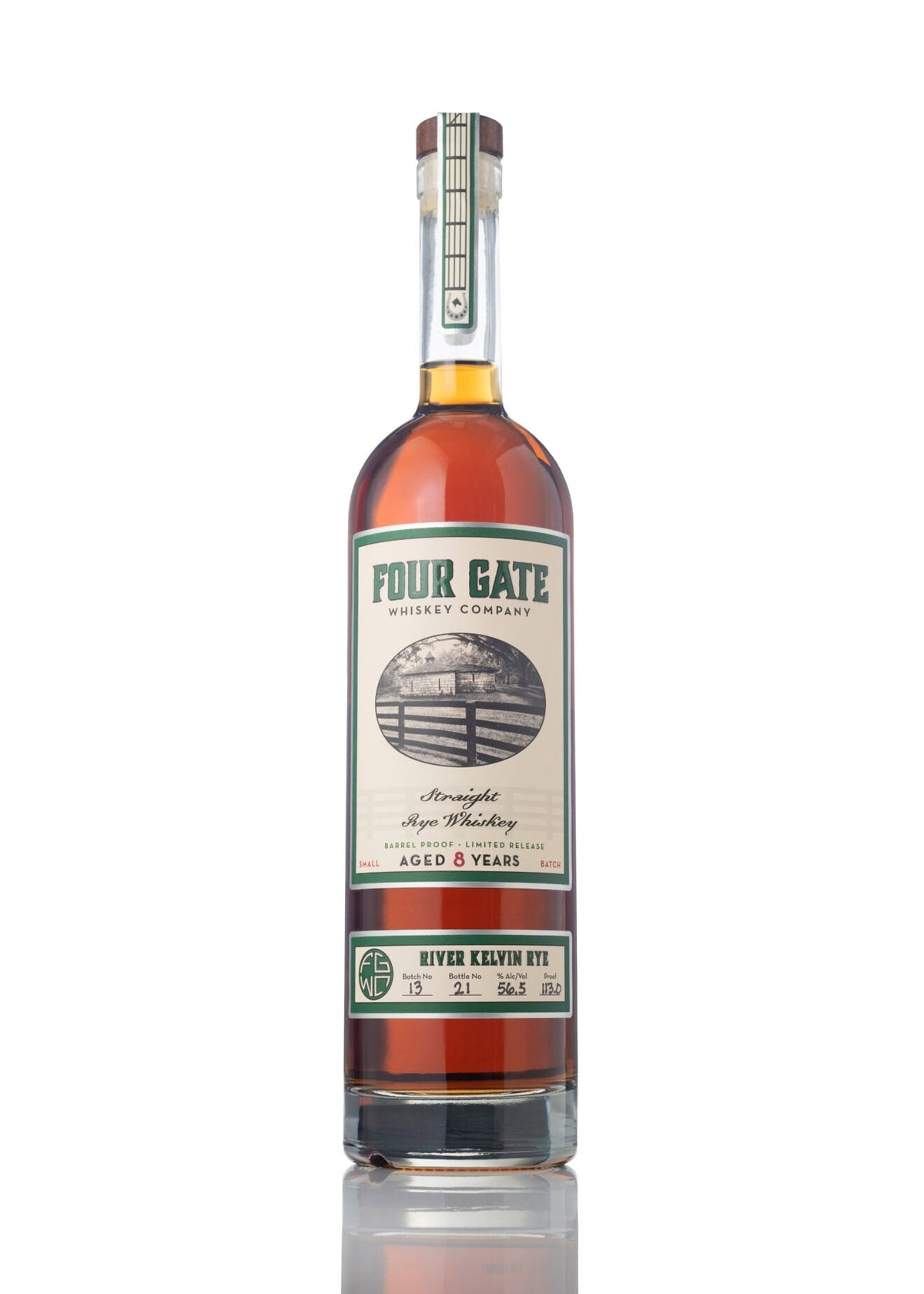 Four Gate River Kelvin 8 Year Old Straight Rye Whiskey 750ml